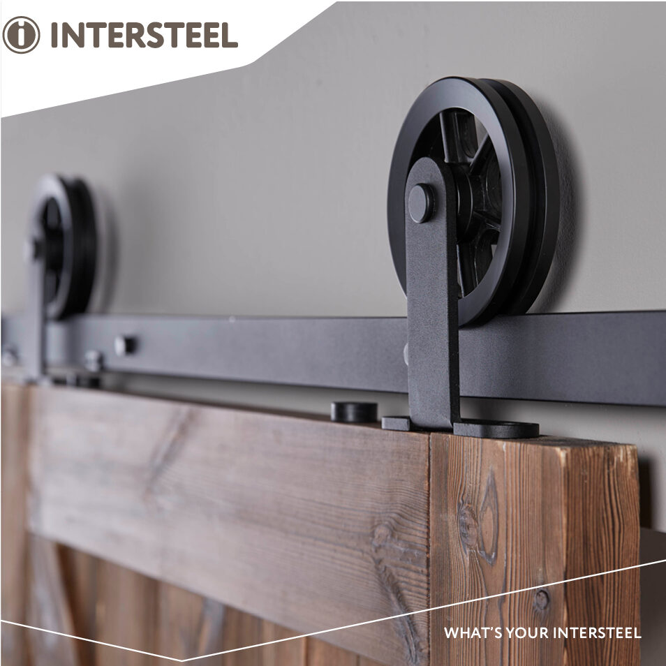 Schuifdeursysteem Wheel Top mat zwart